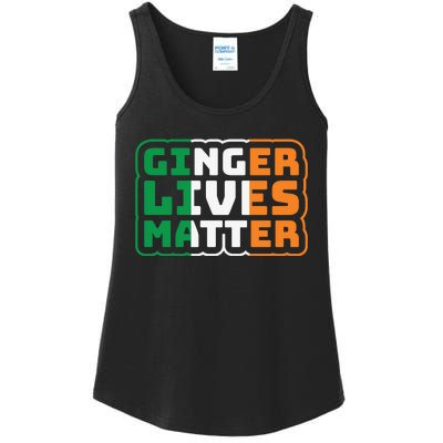 Ginger Lives Matter Funny St Patricks Day Ladies Essential Tank