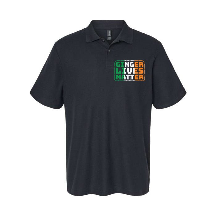 Ginger Lives Matter Funny St Patricks Day Softstyle Adult Sport Polo