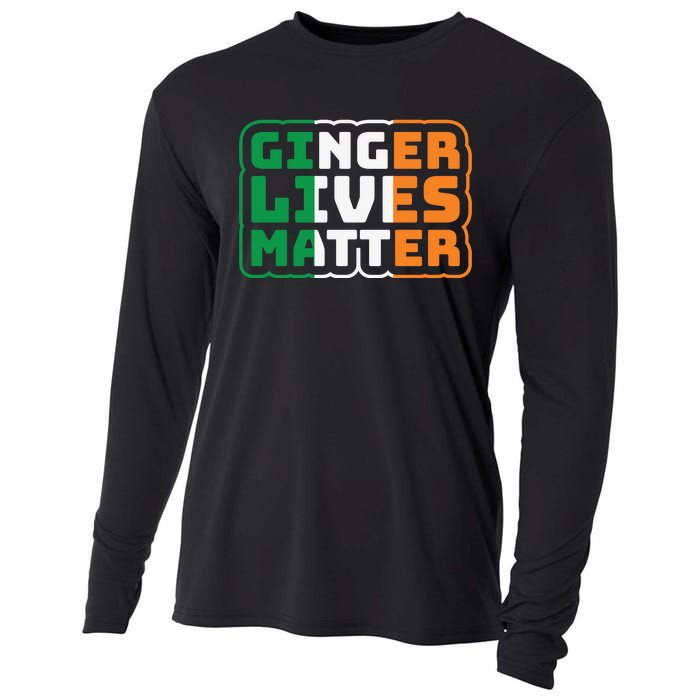 Ginger Lives Matter Funny St Patricks Day Cooling Performance Long Sleeve Crew