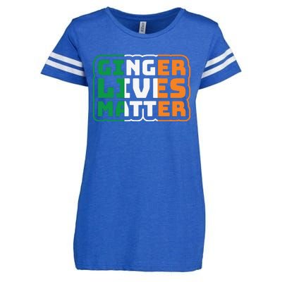 Ginger Lives Matter Funny St Patricks Day Enza Ladies Jersey Football T-Shirt