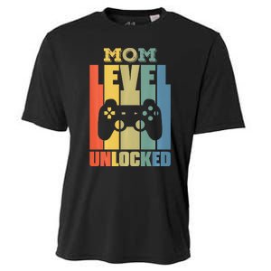 Gamer Lover Mom Level Unlocked Mother's Day Cooling Performance Crew T-Shirt