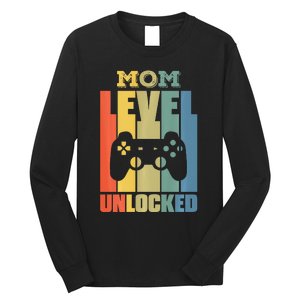 Gamer Lover Mom Level Unlocked Mother's Day Long Sleeve Shirt