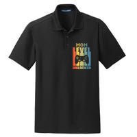 Gamer Lover Mom Level Unlocked Mother's Day Dry Zone Grid Polo