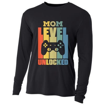 Gamer Lover Mom Level Unlocked Mother's Day Cooling Performance Long Sleeve Crew
