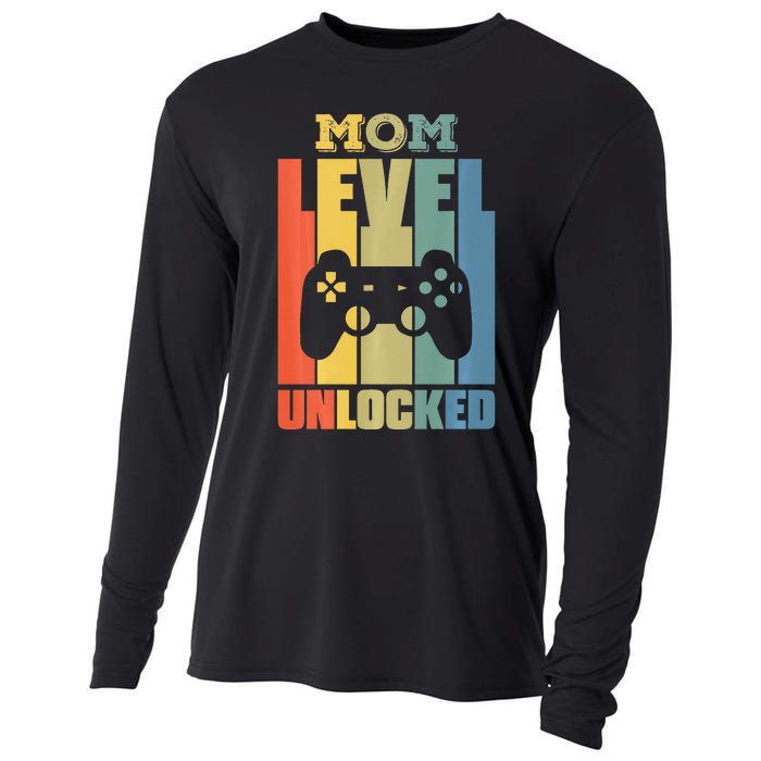 Gamer Lover Mom Level Unlocked Mother's Day Cooling Performance Long Sleeve Crew