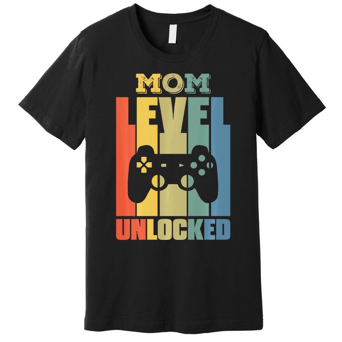 Gamer Lover Mom Level Unlocked Mother's Day Premium T-Shirt