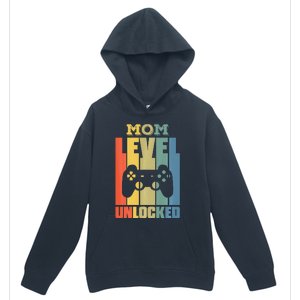 Gamer Lover Mom Level Unlocked Mother's Day Urban Pullover Hoodie