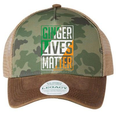 Ginger Lives Matter Irish Flag St Patricks Day Redhead Gift Legacy Tie Dye Trucker Hat