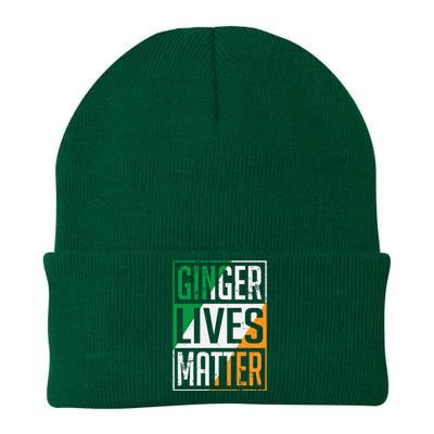 Ginger Lives Matter Irish Flag St Patricks Day Redhead Gift Knit Cap Winter Beanie