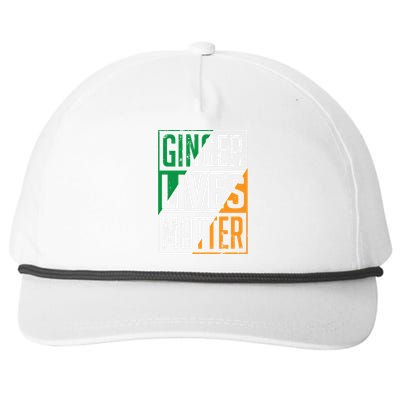 Ginger Lives Matter Irish Flag St Patricks Day Redhead Gift Snapback Five-Panel Rope Hat