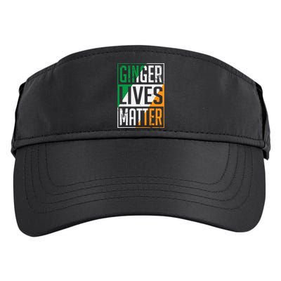 Ginger Lives Matter Irish Flag St Patricks Day Redhead Gift Adult Drive Performance Visor