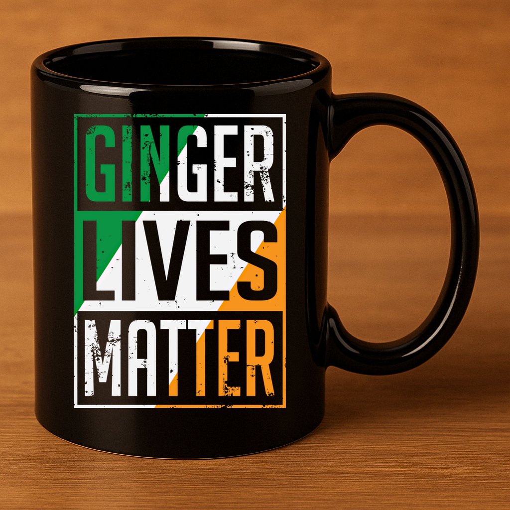 Ginger Lives Matter Irish Flag St Patricks Day Redhead Gift 11oz C Handle Ceramic Mug