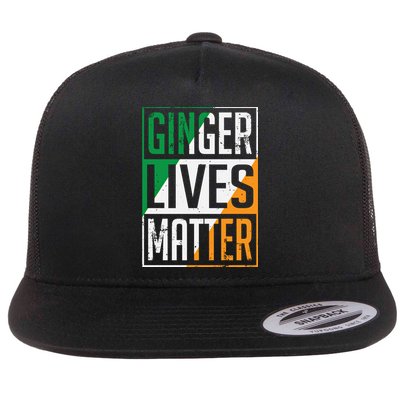 Ginger Lives Matter Irish Flag St Patricks Day Redhead Gift Flatbill Hat