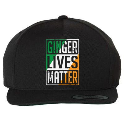 Ginger Lives Matter Irish Flag St Patricks Day Redhead Gift Wool Snapback Cap