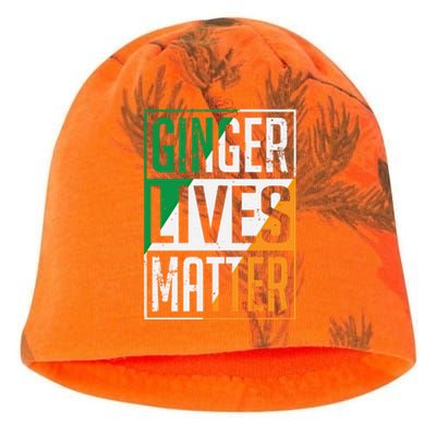 Ginger Lives Matter Irish Flag St Patricks Day Redhead Gift Kati - Camo Knit Beanie