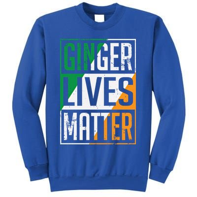 Ginger Lives Matter Irish Flag St Patricks Day Redhead Gift Sweatshirt