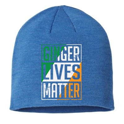 Ginger Lives Matter Irish Flag St Patricks Day Redhead Gift Sustainable Beanie