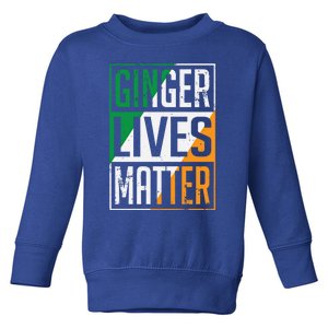 Ginger Lives Matter Irish Flag St Patricks Day Redhead Gift Toddler Sweatshirt