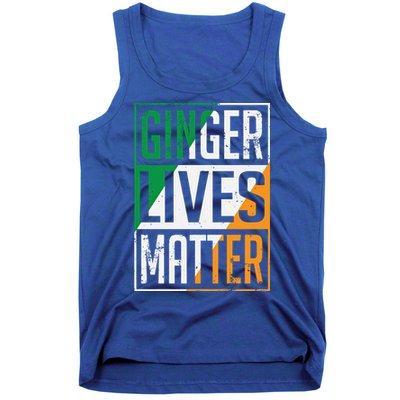 Ginger Lives Matter Irish Flag St Patricks Day Redhead Gift Tank Top