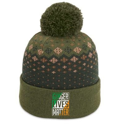 Ginger Lives Matter Irish Flag St Patricks Day Redhead Gift The Baniff Cuffed Pom Beanie