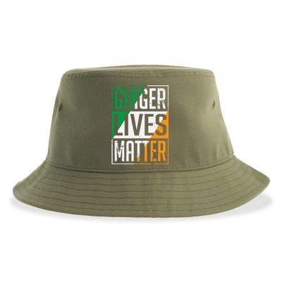 Ginger Lives Matter Irish Flag St Patricks Day Redhead Gift Sustainable Bucket Hat