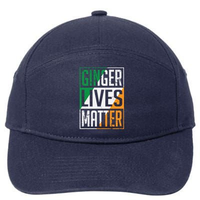 Ginger Lives Matter Irish Flag St Patricks Day Redhead Gift 7-Panel Snapback Hat