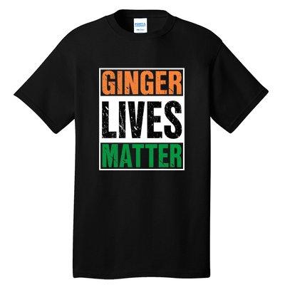 Ginger Lives Matter St. Patrick Day Drinking Ireland Flag Tall T-Shirt