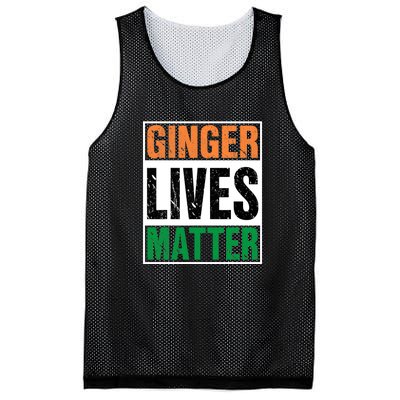 Ginger Lives Matter St. Patrick Day Drinking Ireland Flag Mesh Reversible Basketball Jersey Tank