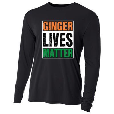 Ginger Lives Matter St. Patrick Day Drinking Ireland Flag Cooling Performance Long Sleeve Crew