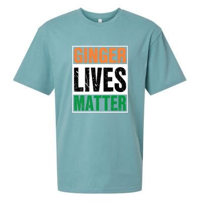 Ginger Lives Matter St. Patrick Day Drinking Ireland Flag Sueded Cloud Jersey T-Shirt