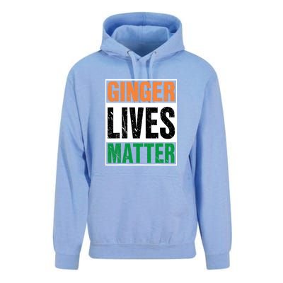 Ginger Lives Matter St. Patrick Day Drinking Ireland Flag Unisex Surf Hoodie