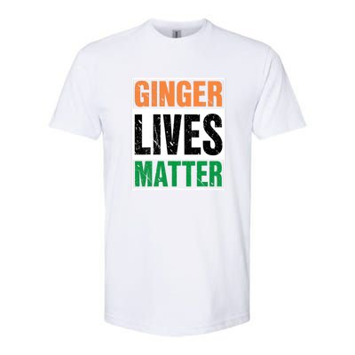 Ginger Lives Matter St. Patrick Day Drinking Ireland Flag Softstyle® CVC T-Shirt