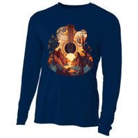 Guitar Landscape Music Lover Acoustic Guitar Player Graphic Cooling Performance Long Sleeve Crew