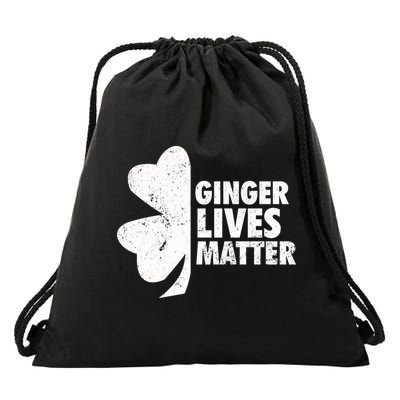 Ginger Lives Matter Funny St Patricks Day Drawstring Bag