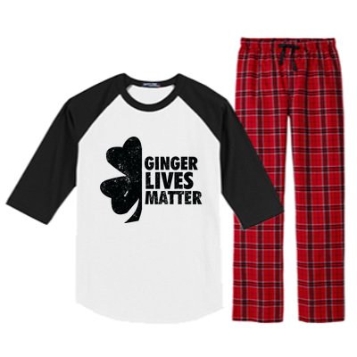 Ginger Lives Matter Funny St Patricks Day Raglan Sleeve Pajama Set