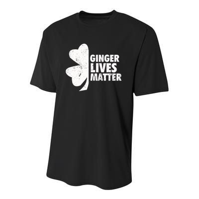 Ginger Lives Matter Funny St Patricks Day Youth Performance Sprint T-Shirt