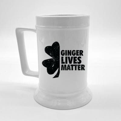 Ginger Lives Matter Funny St Patricks Day Beer Stein