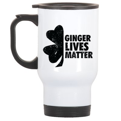 Ginger Lives Matter Funny St Patricks Day Stainless Steel Travel Mug