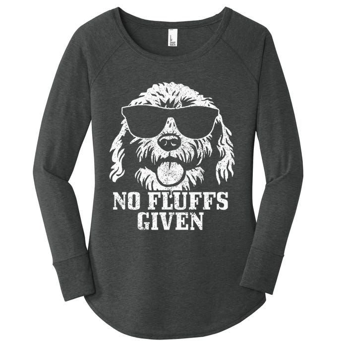 Goldendoodle Labradoodle No Fluffs The Dood Funny Doodle Dog Women's Perfect Tri Tunic Long Sleeve Shirt