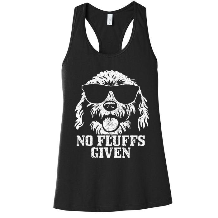 Goldendoodle Labradoodle No Fluffs The Dood Funny Doodle Dog Women's Racerback Tank