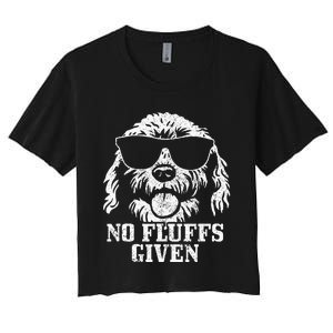 Goldendoodle Labradoodle No Fluffs The Dood Funny Doodle Dog Women's Crop Top Tee