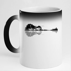 Guitar Lake Nature Wilderness Graphic 11oz Black Color Changing Mug