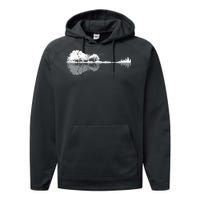 Guitar Lake Nature Wilderness Graphic Performance Fleece Hoodie