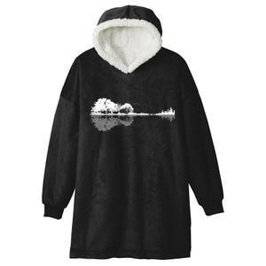 Guitar Lake Nature Wilderness Graphic Hooded Wearable Blanket