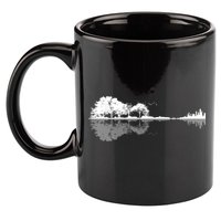 Guitar Lake Nature Wilderness Graphic 11oz C Handle Ceramic Mug