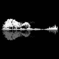 Guitar Lake Nature Wilderness Graphic 16 in Basic Backpack