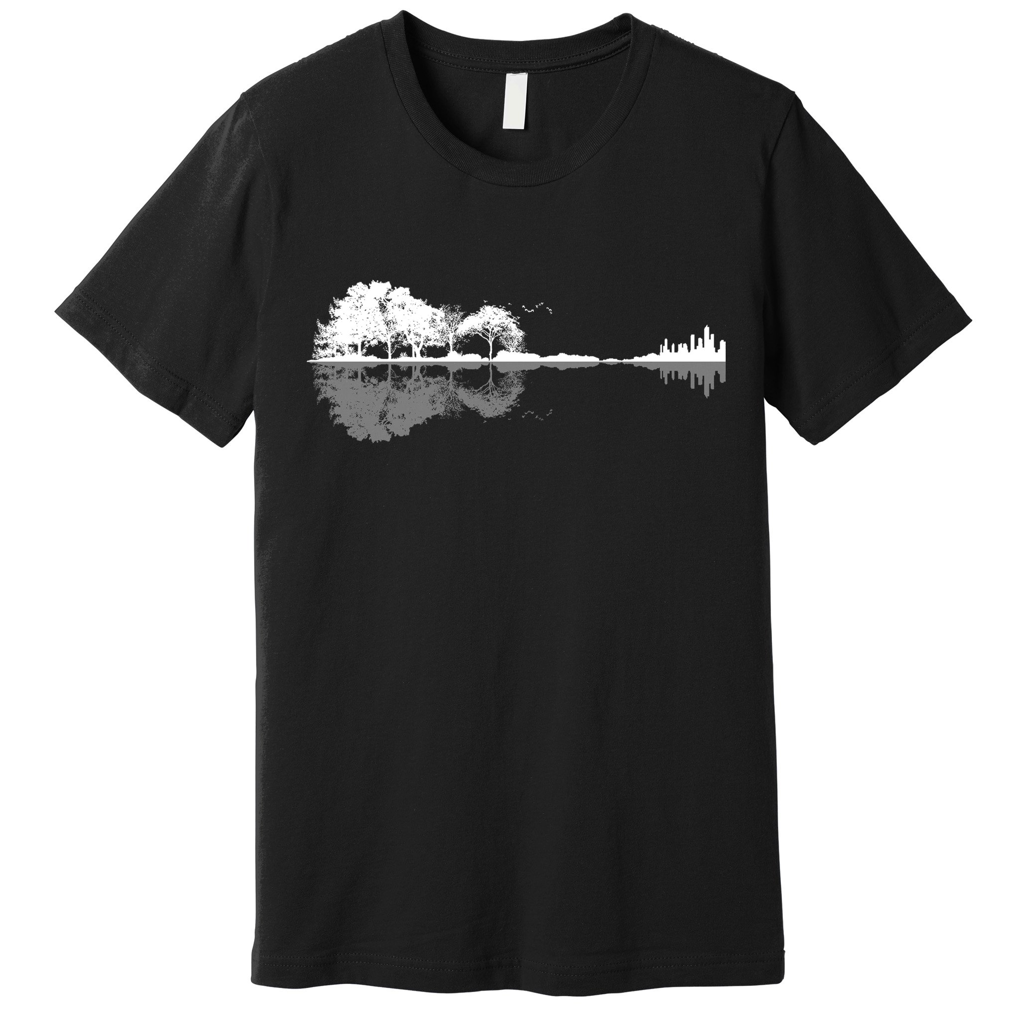 Guitar Lake Nature Wilderness Graphic Premium T-Shirt