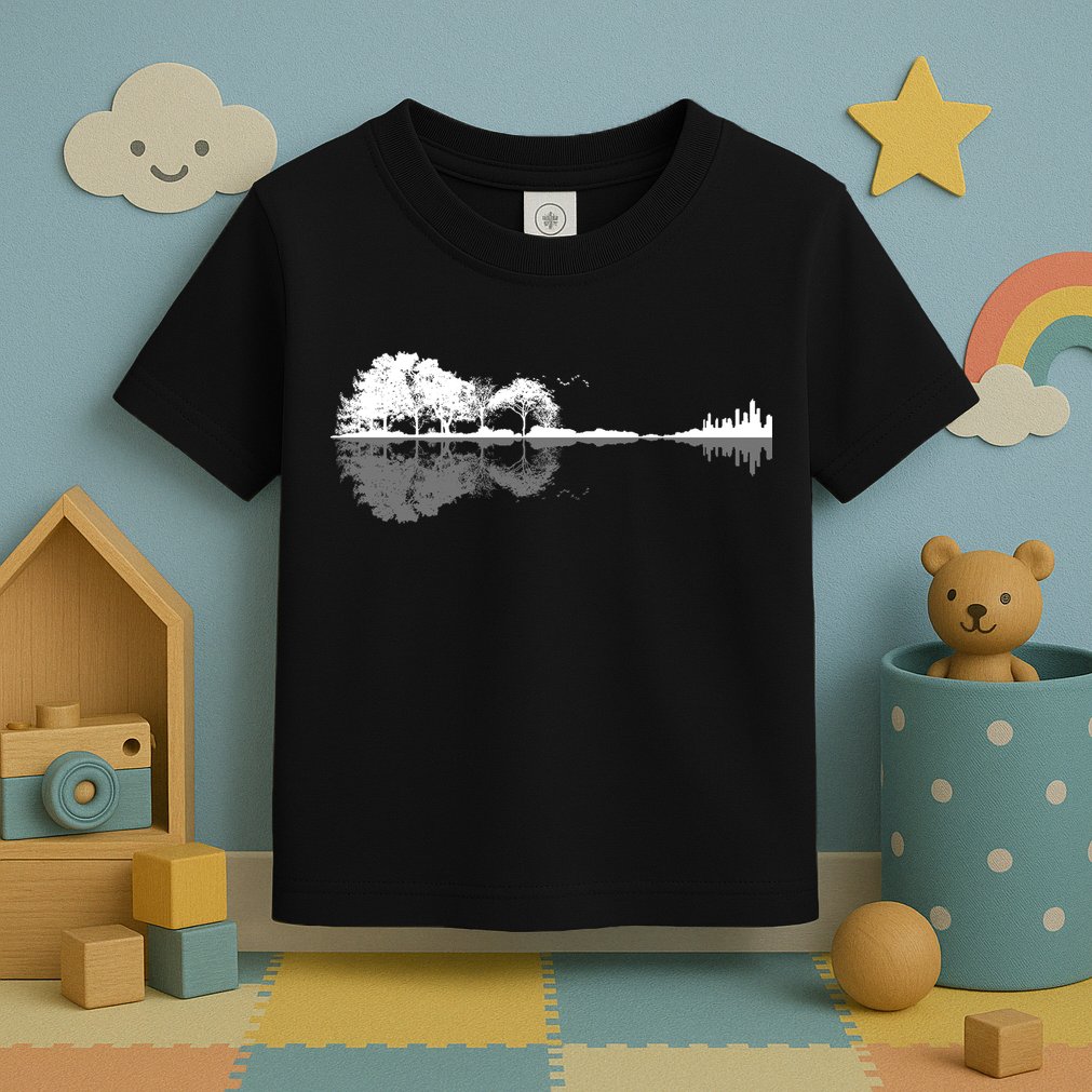 Guitar Lake Nature Wilderness Graphic Toddler T-Shirt