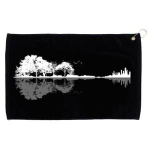 Guitar Lake Nature Wilderness Graphic Grommeted Golf Towel