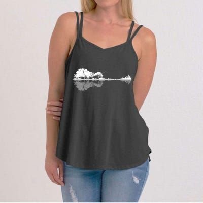 Guitar Lake Nature Wilderness Graphic Women's Strappy Tank